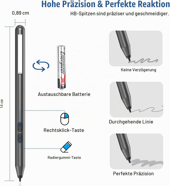 Stylus Stift HP, Pen für HP Envy/Spectre/Pavilion x360 und Andere Serien, Aktiver Digitaler Stift, 1
