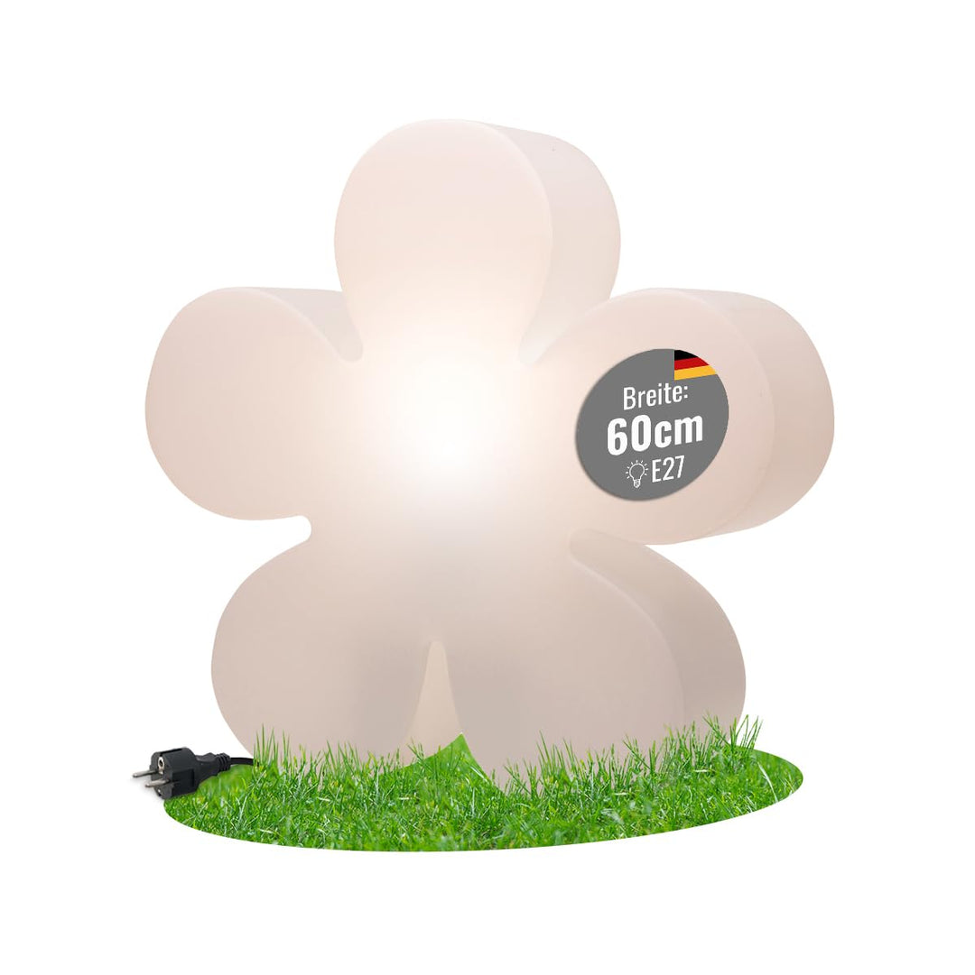 8 seasons design Shining Flower Deko-Lampe Blume Ø 60cm (Weiss), E27 Fassung inkl. Leuchtmittel in w