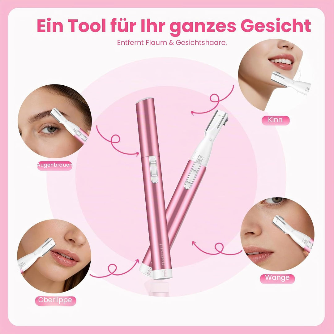 Augenbrauen-Trimmer batteriebetrieben, Präzisions-Augenbrauenrasierer für Damen, Elektrischer Gesich