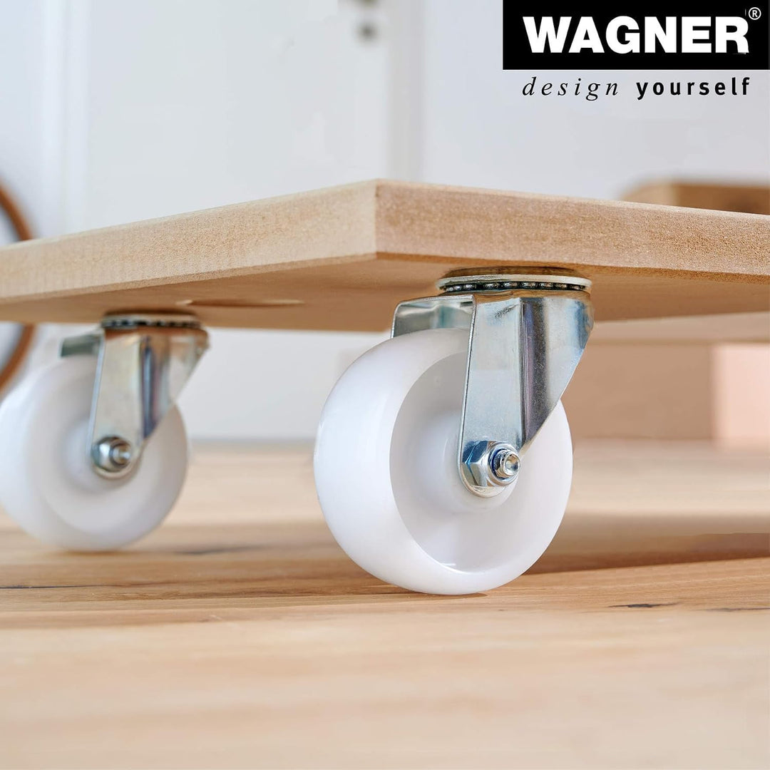 WAGNER Transportroller Transporthilfe 1121 I Plattformwagen aus MDF I 57,5 x 30 x 10 cm, Tragkraft 2