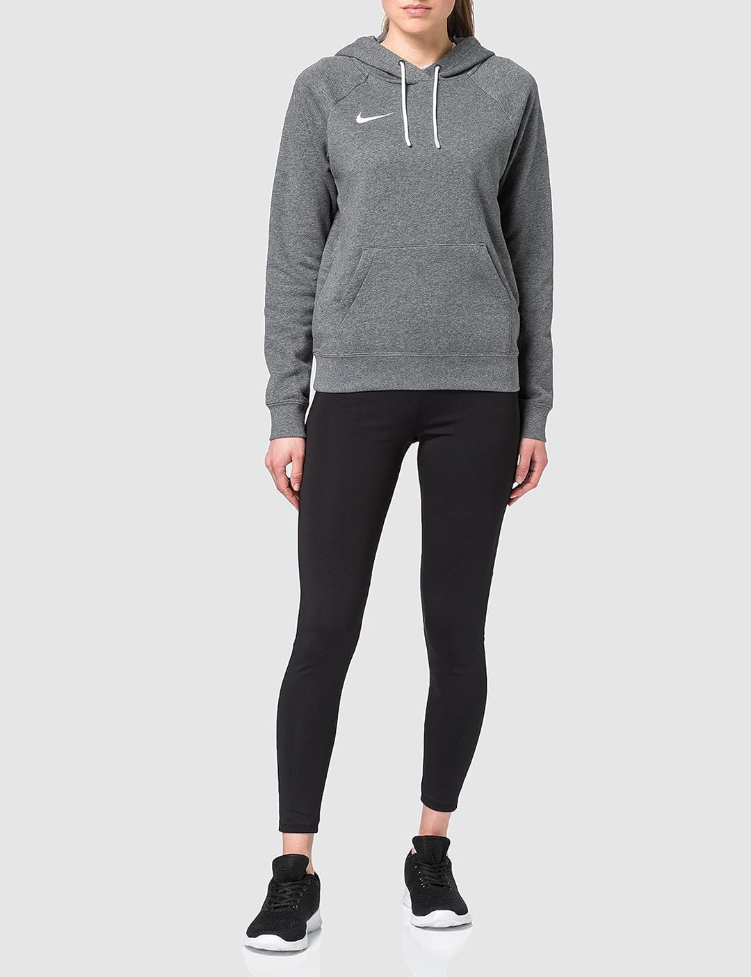 Nike Damen Team Club 20 Hoodie Women Kapuzenpullover (1er Pack) M Kohle Heathr / Weiss / Weiss, M Ko