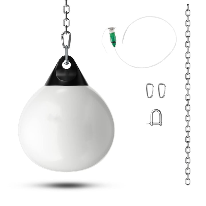 GYMAX Wasserboxsack Boxing Punching Bag Erwachsene Schwerer Boxsack Weiss, Weiss