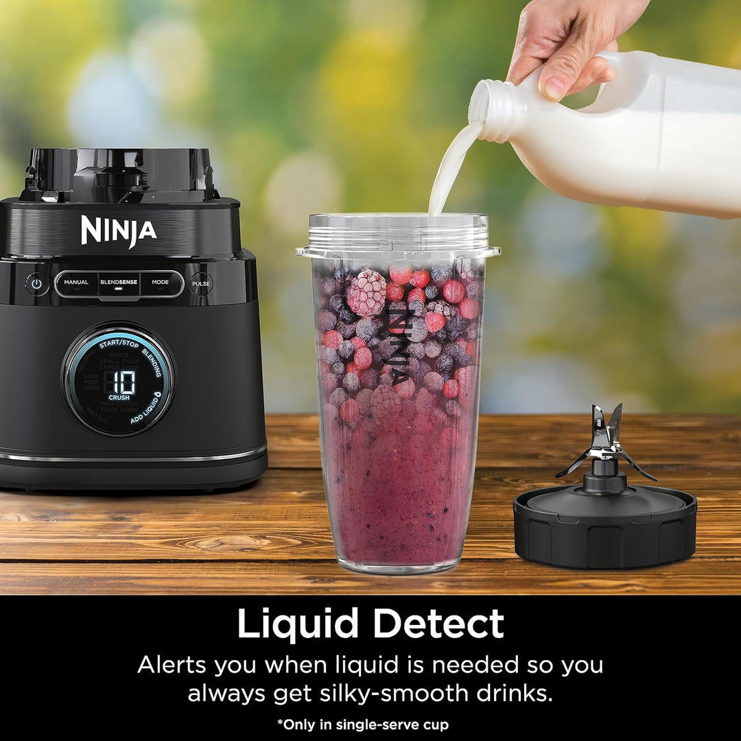 Ninja TB301 Detect Duo Power Blender Pro + Single Serve, BlendSense-Technologie, Mixer für Smoothies