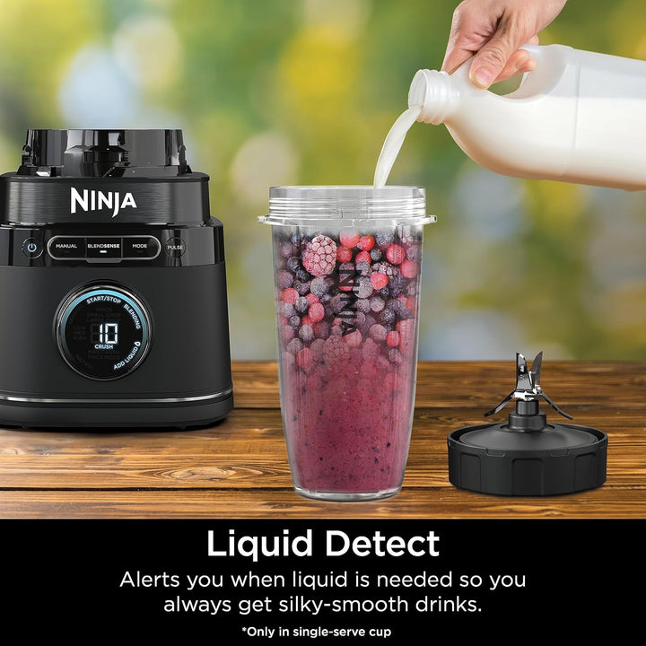 Ninja TB301 Detect Duo Power Blender Pro + Single Serve, BlendSense-Technologie, Mixer für Smoothies