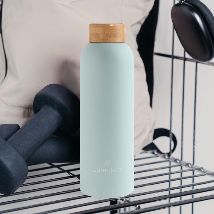 waterdrop® Edelstahl Trinkflasche 600ml - auslaufsichere Trinkflasche Kohlensäure geeignet & BPA fre