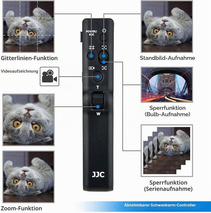 JJC Kompaktes Fernbedienungsstativ ersetzt VCT-VPR1 für Sony Alpha A9 A7R IV A7 III A7S II A6000 A66