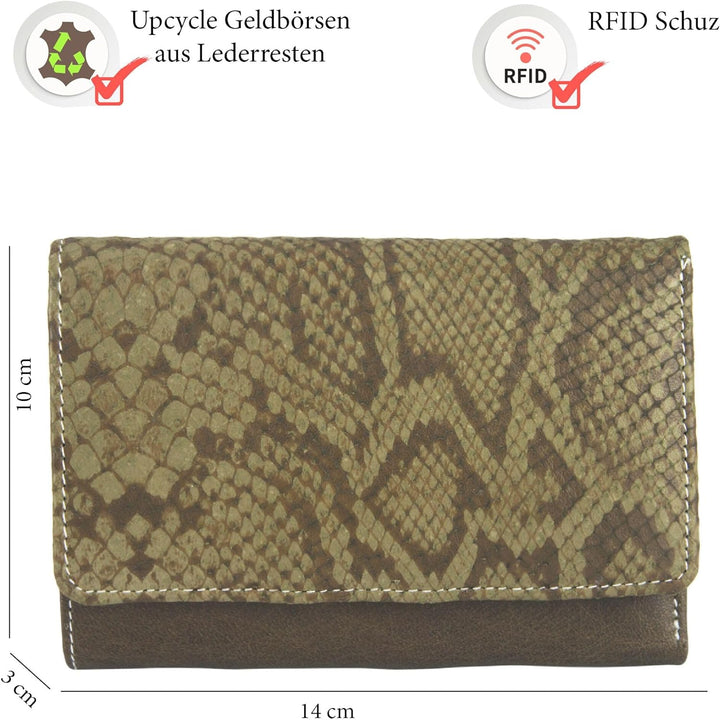 Sunsa Geldbörse. Damen grosse Geldbeutel. Leder Portemonnaie mit RFID Schutz. Brieftasche mit viele