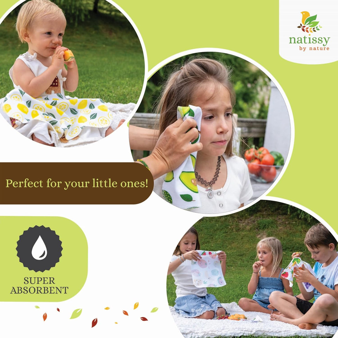 Wiederverwendbare Küchenrolle aus Baumwolle, 10 Stück waschbare Küchenrolle waschbar mit Holzhalter