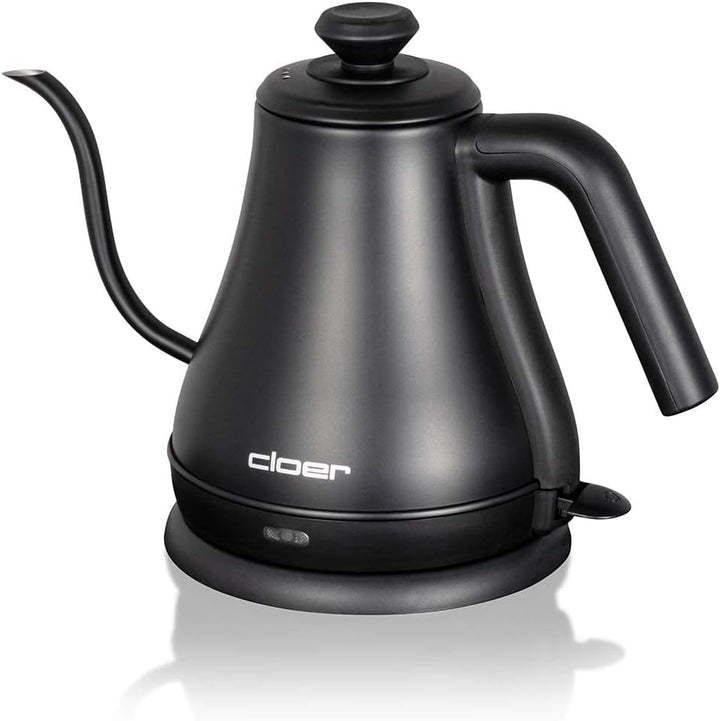 Cloer 4960 Wasserkocher Gooseneck mit geschwungenem Ausguss, abnehmbarer Deckel, 1000 W, Füllmengenm