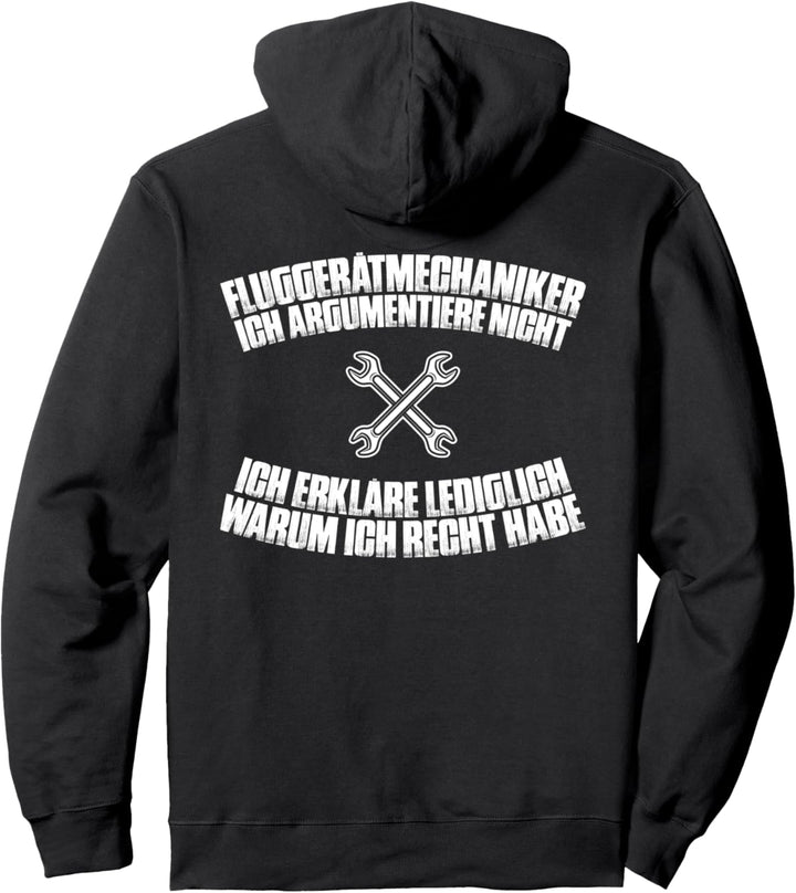 Ich Argumentiere Nicht Fluggerätmechaniker Pullover Hoodie