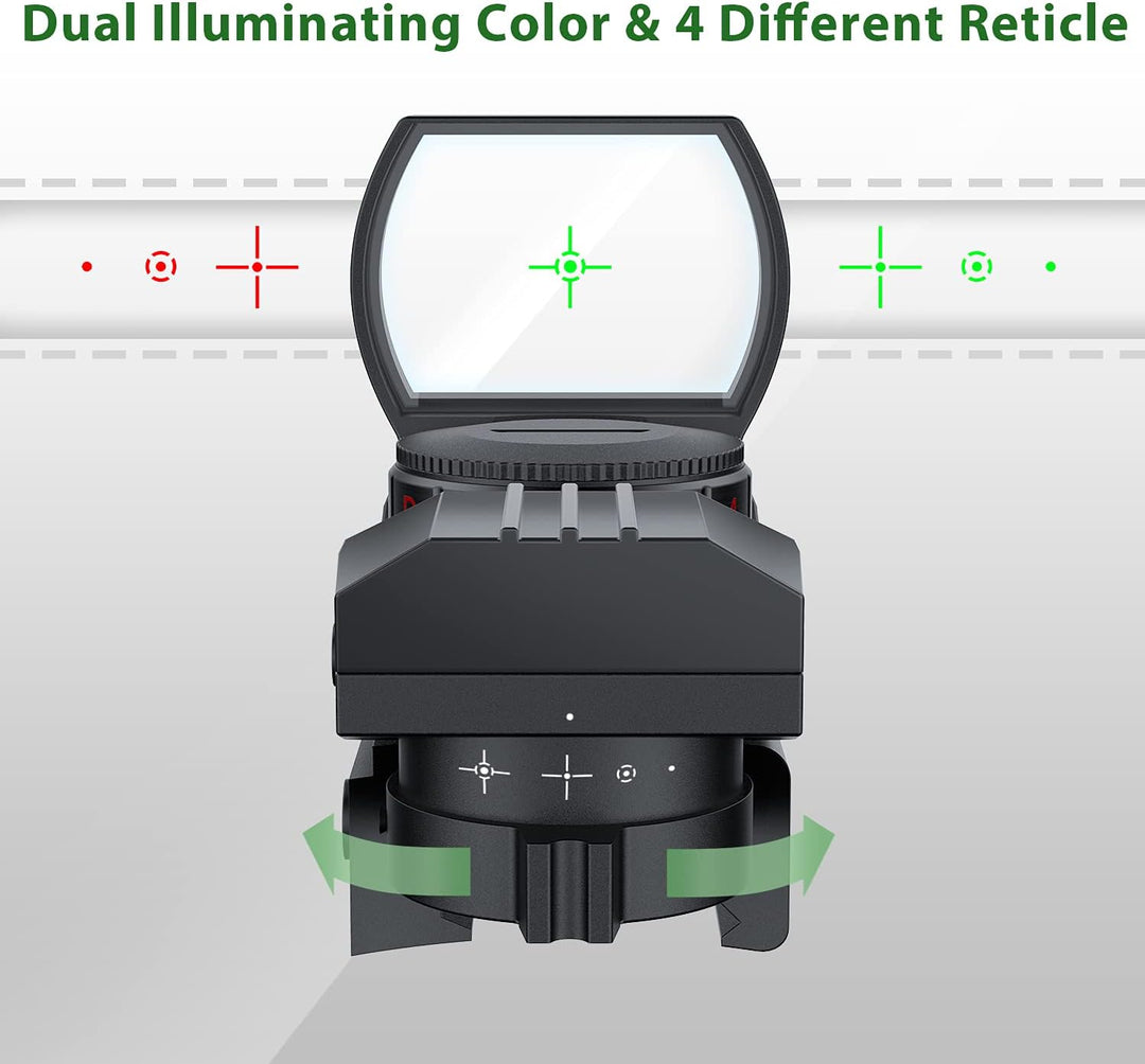 Paike Red Dot Sight Reflex Sights 4 Styles Reticles (11mm Rail)