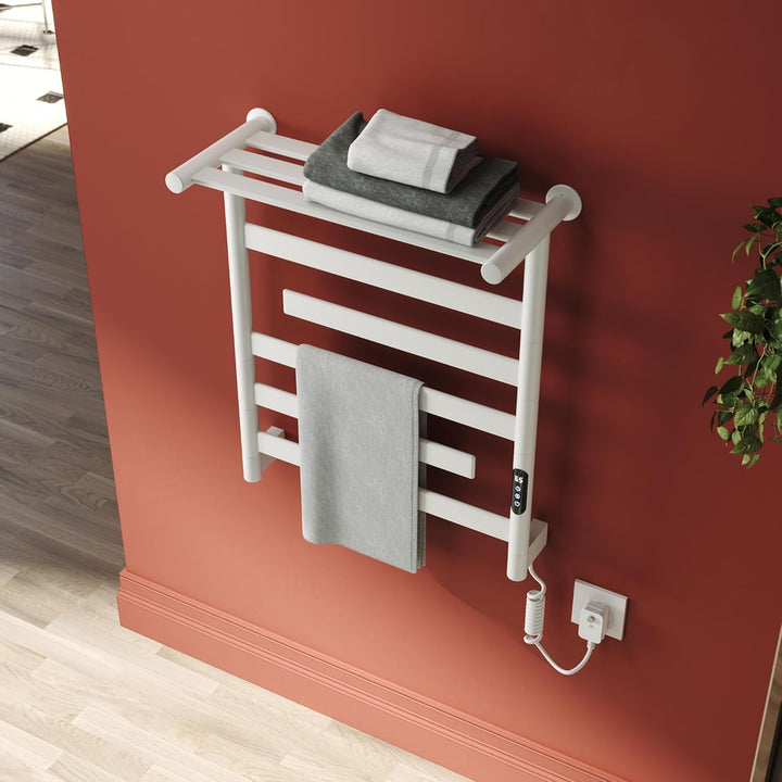 SONNI Elektrischer Handtuchhalter mit Beheizter Ablage 660x550mm, 140W Badheizkörper Elektrisch, Tuy