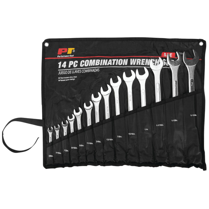 Performance Tool Stück Ratschenmechanismus Bit und Socket Set 5, W1114 14pc SAE Combination Wrench S