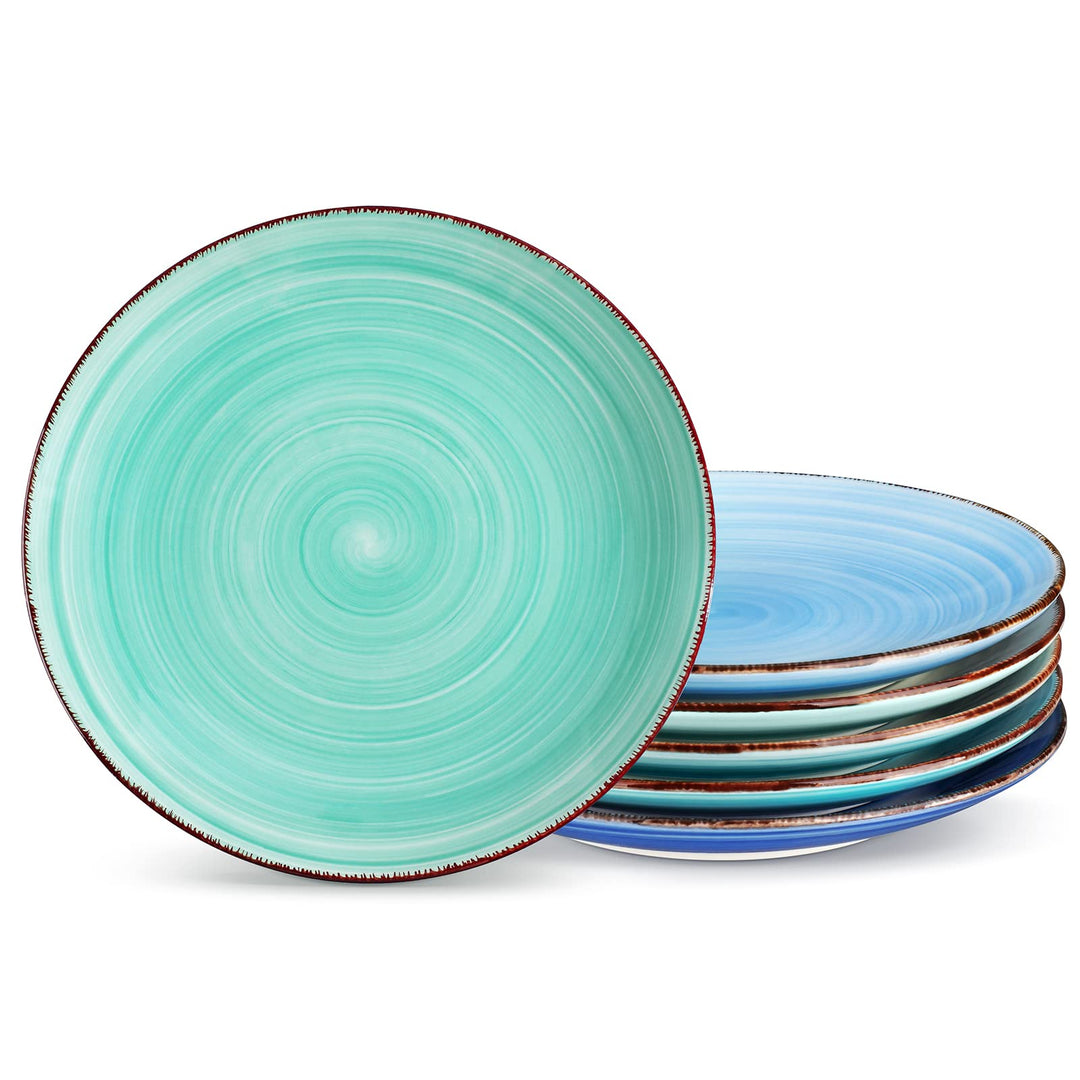 vancasso BONITA Speiseteller Steingut, Essteller set 6 Personen, Ø 21,5 cm Teller Set, Geschirr für