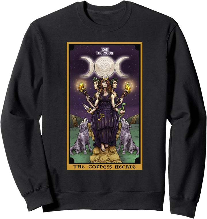 The Goddess Hecate The Moon Tarot-Karte Triple Moon Wheel Sweatshirt