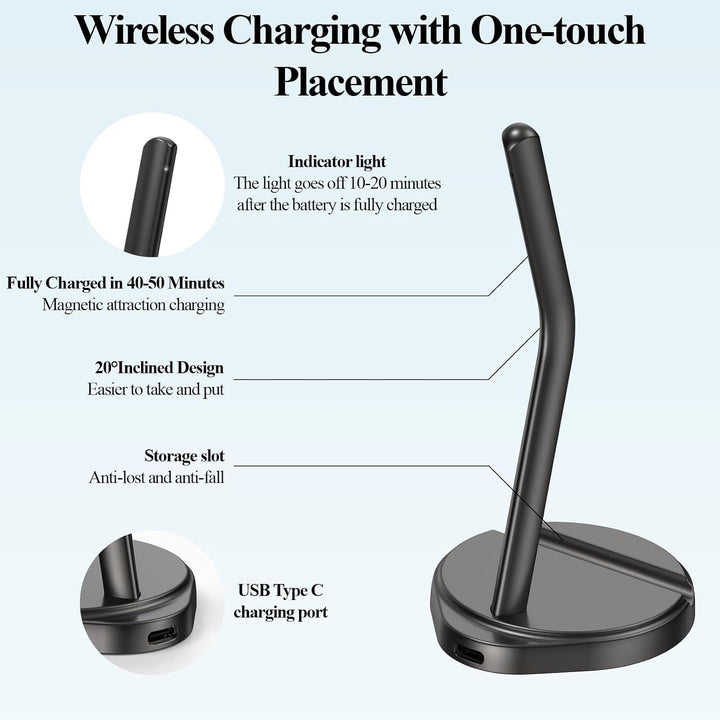 ACANDYA Magnetischer Ladeständer Kompatibel mit Apple Pencil Pro Magnetischer Schnellladeständer Hal