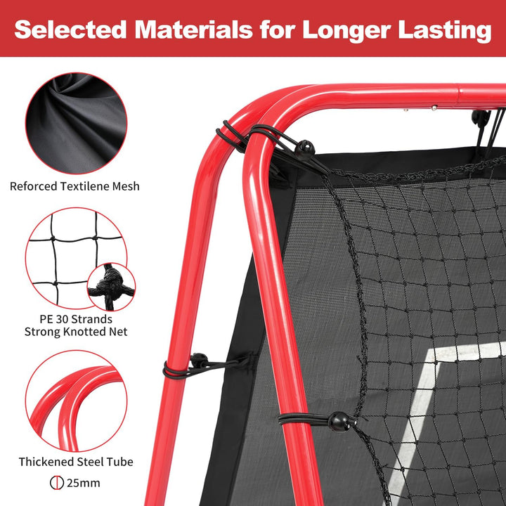 BAGAIL Doppelseitiges Rebounder-Netz, Fussballnetze, verstellbare Winkel, anpassbare Struktur, Rebou