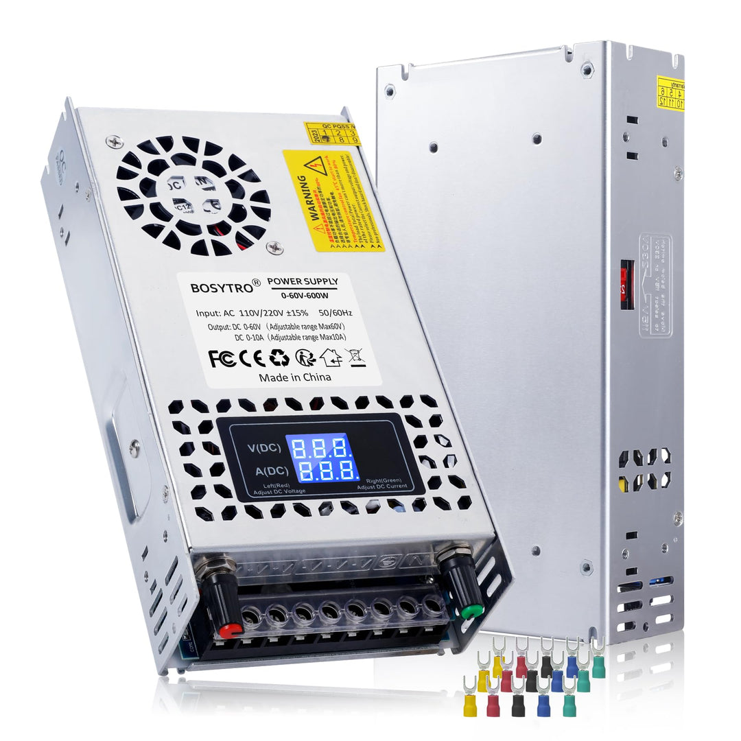 Einstellbar Schaltnetzteil AC 110V/220V to DC 0-60V Transformator 10A 600W Spannung Digitalanzeige D