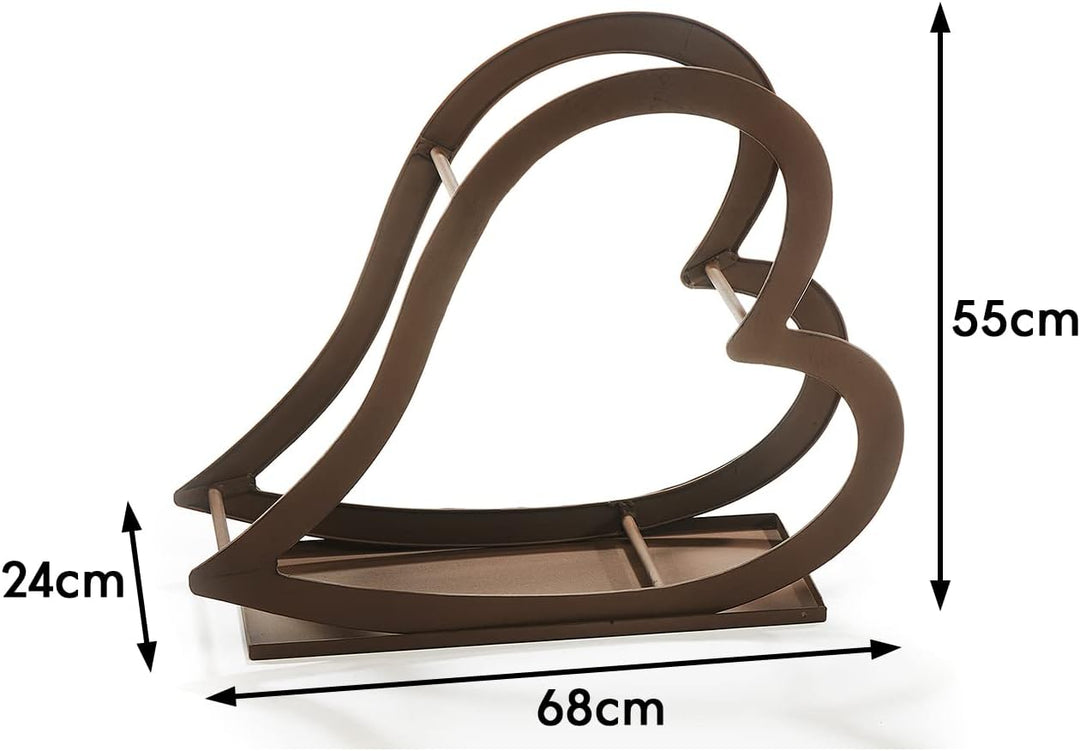 Kobolo Kaminholzregal Metallregal - Rusty - Metall - braun - 68x24x55cm