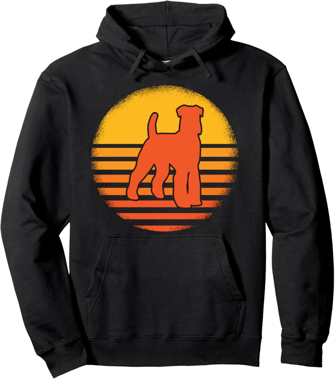 Retro Sunset Schnauzer Geschenk Schnauzer Pullover Hoodie