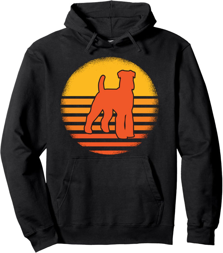 Retro Sunset Schnauzer Geschenk Schnauzer Pullover Hoodie