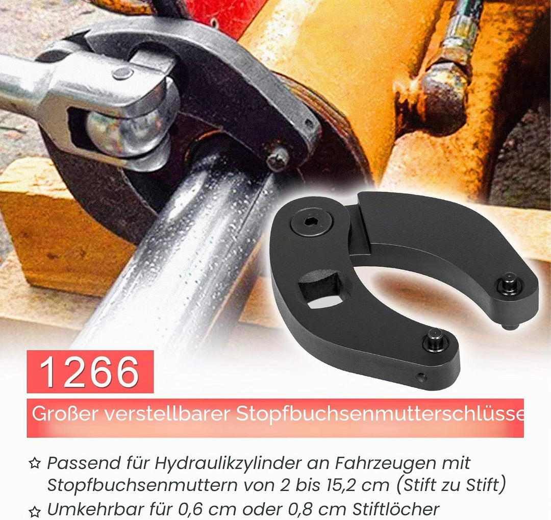 Hydraulikzylinder 1266 & 7463 Gross und Klein Verstellbare Graumutternschlüssel Set (2 Stück)