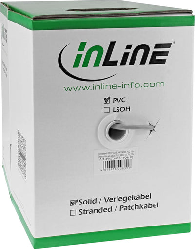 InLine 73099 Verlegekabel, SF/UTP, Cat.5e, AWG24 CCA, PVC, 100m