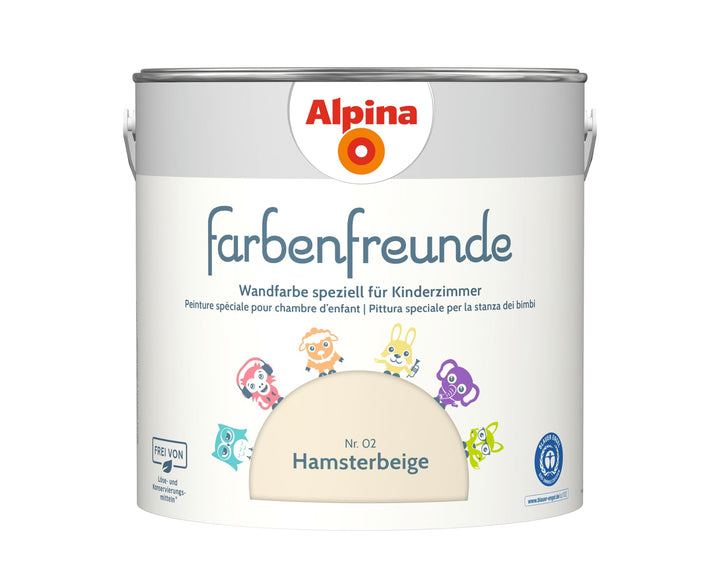 Alpina Farbenfreunde Nr. 02 Hamsterbeige 2,5 Liter matt, Hamsterbeige