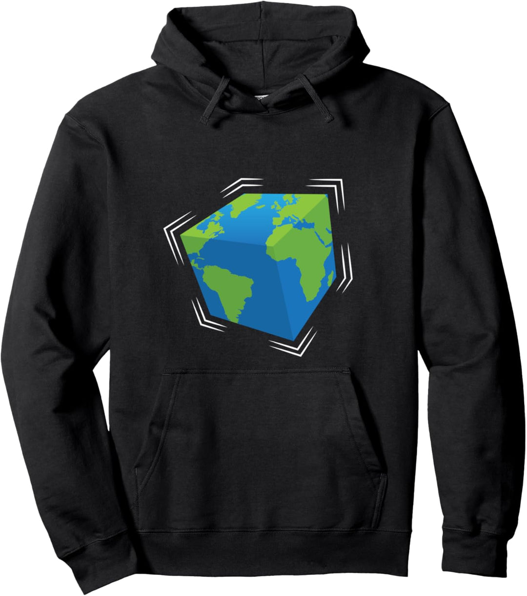 Planet Erde Welt als Würfel Sonnensystem Astronomen Pullover Hoodie