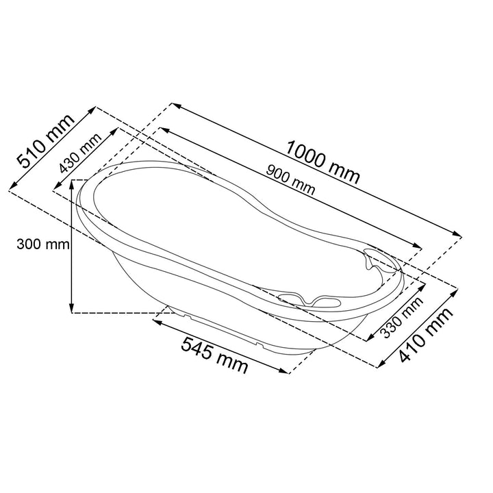 keeeper Funny Farm Ergonomische Babywanne, Ab 0 bis ca. 12 Monate, 100 cm, Wiktoria, Grün 100 cm Grü