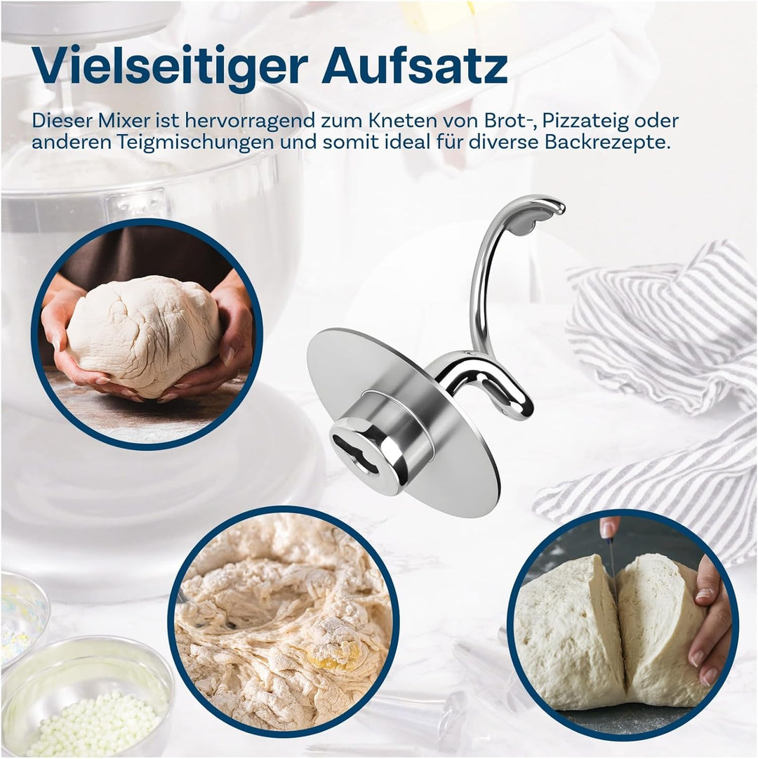 Edelstahl Spiral-Knethaken K45DH für KitchenAid 4.5-5 Quart Kippkopf-Standmixer Artisan & Classic Se