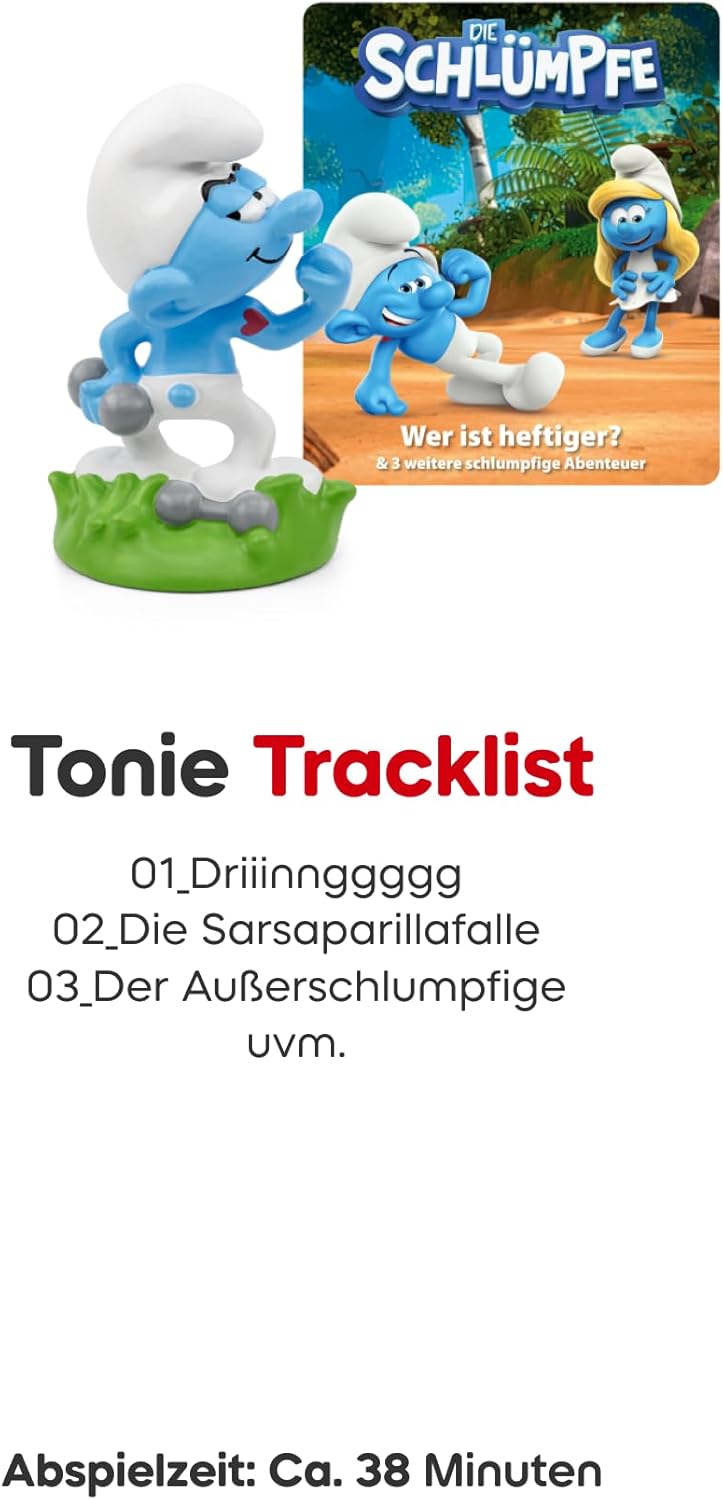 tonies Hörfigur für Toniebox, Die Schlümpfe – Wer ist heftiger? & 3 weitere Abenteuer, Hörspiel für