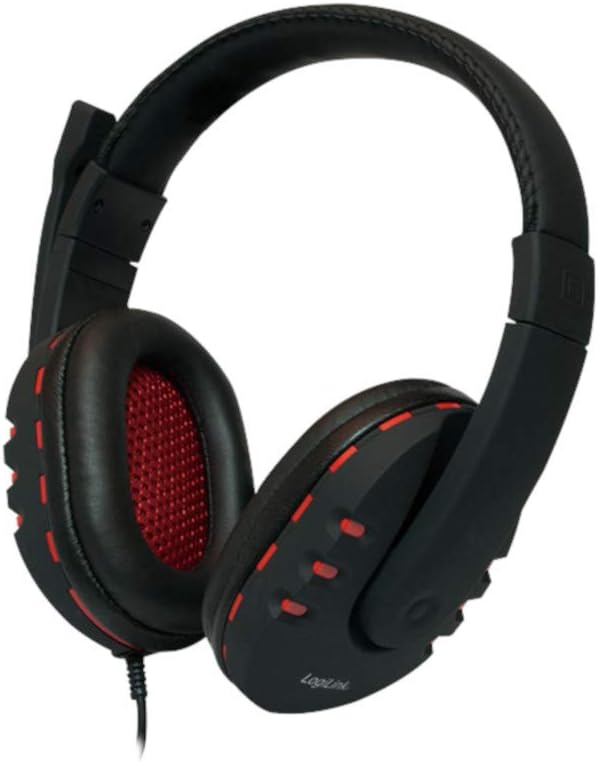 LogiLink HS0033 Stereo Headset mit integr. Mikrofon, Schwarz