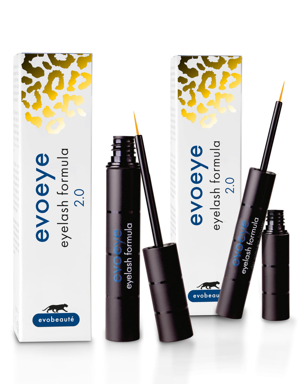 EVOBEAUTÉ Vorteils-Set evoeye Eyelash Formula 2.0-3ml + 1ml I Wimpernserum mit natürlichem Booster f