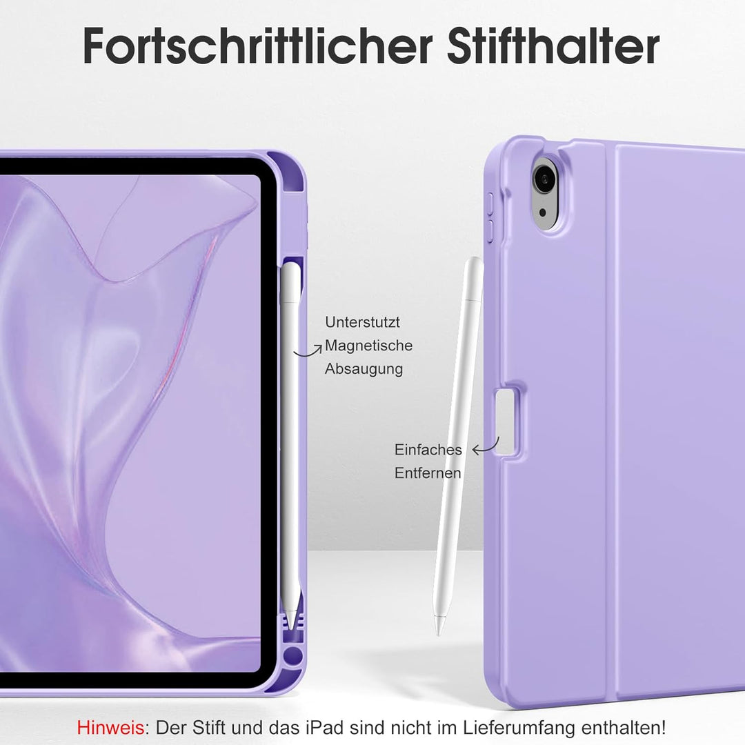 Vobafe Hülle mit Tastatur für iPad A16 11/10 Generation (2025/2022, 10,9/11 Zoll), Magnetisch Abnehm