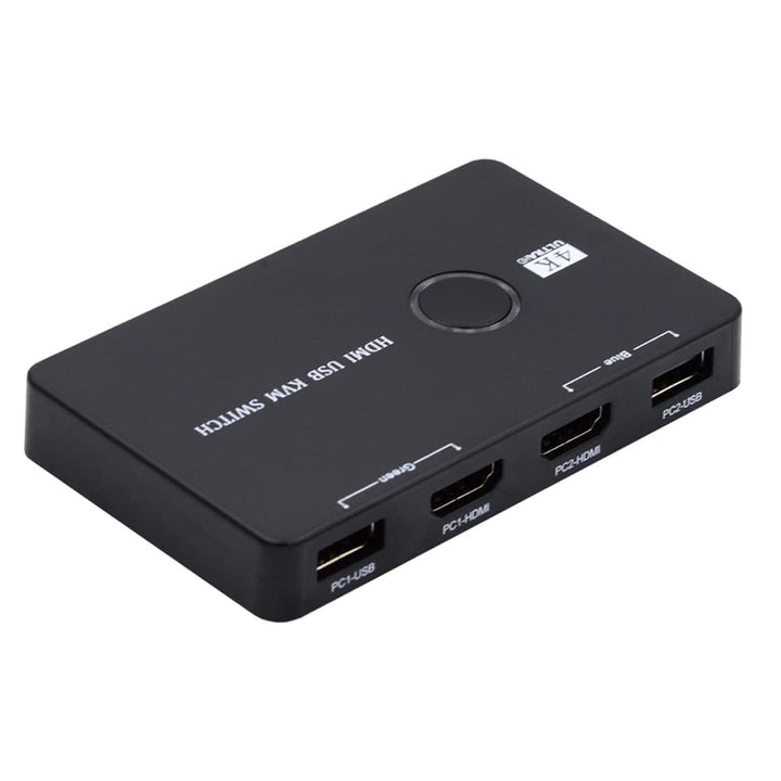 NFHK KVM USB 2.0 & HDMI 4K Switch Selector Dual PCs Sharing Monitor HDTV USB Port Tastatur Maus Scan
