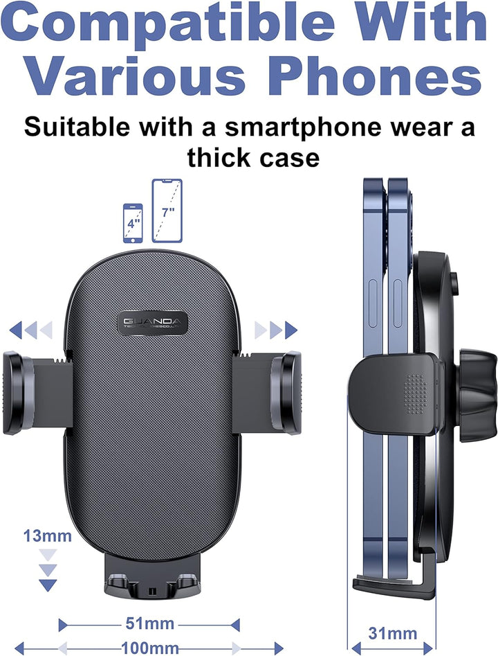 Handyhalterung für Auto, Handyhalterungen, um 360 Grad drehbarer Handyhalter mit starkem klebrigem S