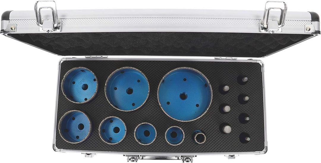 PRODIAMANT Diamantbohrer Set Fliese Feinsteinzeug trocken 15-teilig 6mm 8mm 10mm 12mm 14mm 20mm 35mm