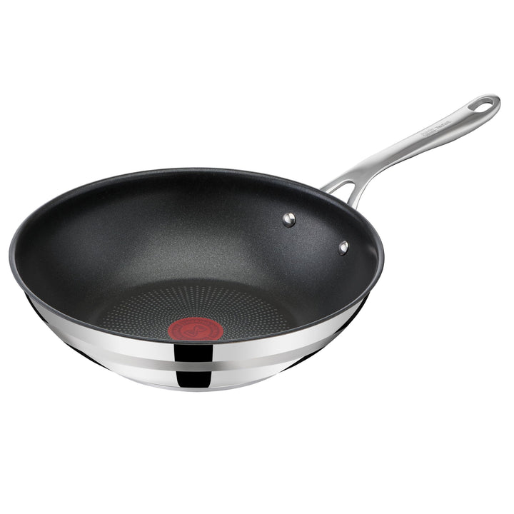 Tefal Jamie Oliver Cook' Smart Edelstahl-Wokpfanne 28cm mit Titanium 2X Antihaftversiegelung, E31019
