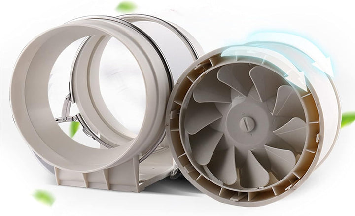 Rohrventilator 150mm, Abluftventilator Rohrventilator Fan HF-150, Kanalventilator Badlüfter 540m³/h,