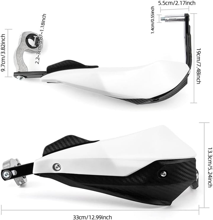 APEBAZY Handprotektoren für Dirtbikes für 7/8„ 22 mm und 1 1/8“ 28 mm Motorrad-Handprotektoren mit H