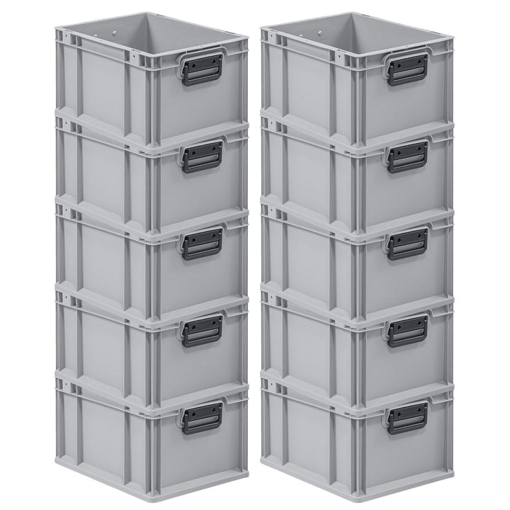 Mega Deal | 10x Proregal Eurobox NextGen Portable Duo |HxBxT 22x30x40cm HxBxT 22x30x40cm Grau, HxBxT
