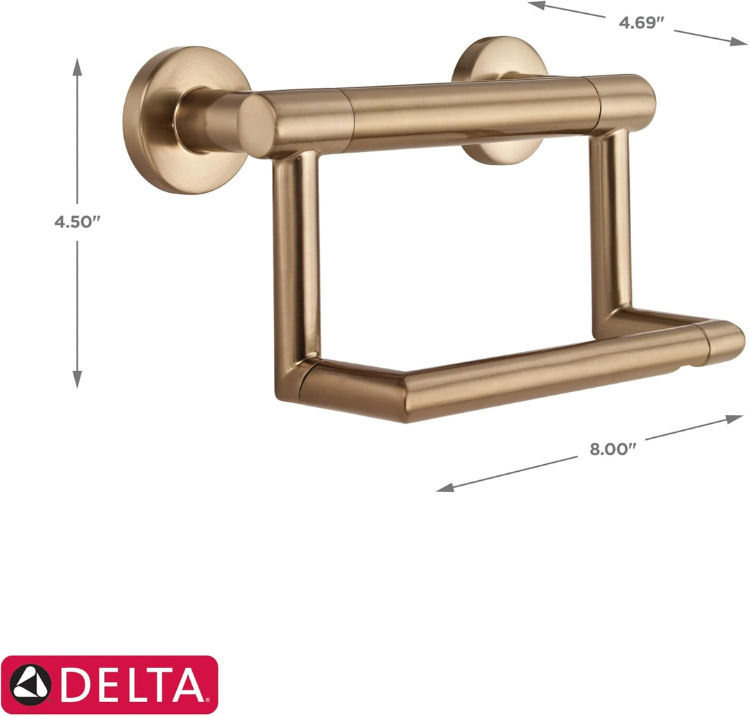 Delta Faucet 41550-CZ Moderner Taschentuchhalter/Assist-Bar, Champagnerbronzefarben Champagner Bronz