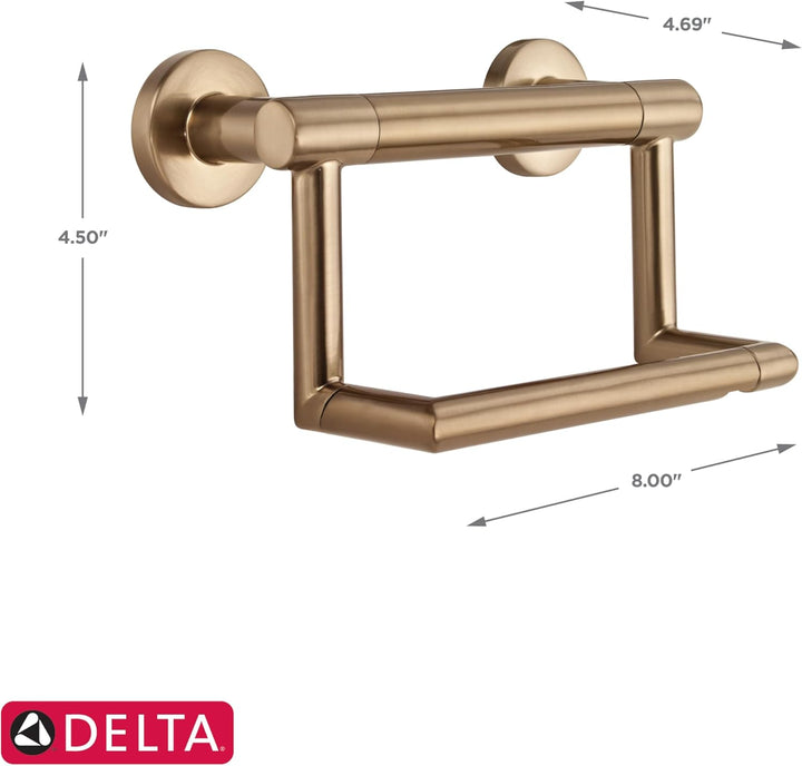 Delta Faucet 41550-CZ Moderner Taschentuchhalter/Assist-Bar, Champagnerbronzefarben Champagner Bronz