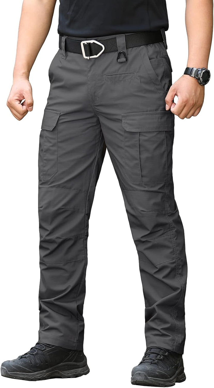 CARWORNIC Herren Taktische Militär Hose Wasserdicht Arbeit Cargohose, Dunkelgrau