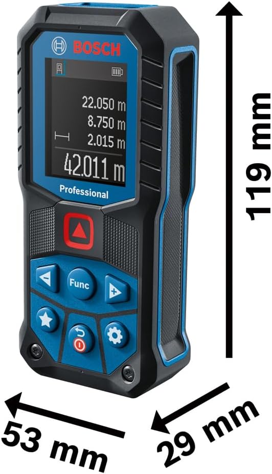 Bosch Professional Laser-Entfernungsmesser GLM 50-22 (Reichweite: bis zu 50 m, robust, IP65, ± 1,5 m