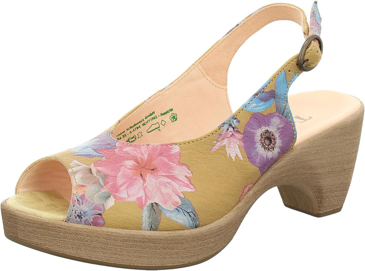 THINK! Damen Zeppa Nachhaltige Slingback Sandale 40 EU 9010 Ananas, 40 EU 9010 Ananas