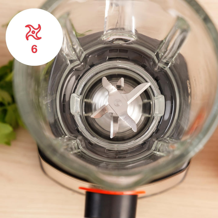 Solac BV5728 Die Schöne und das Biest 1500 - Glasmixer, 1500W, 6 Edelstahlklingen, 2 Geschwindigkeit