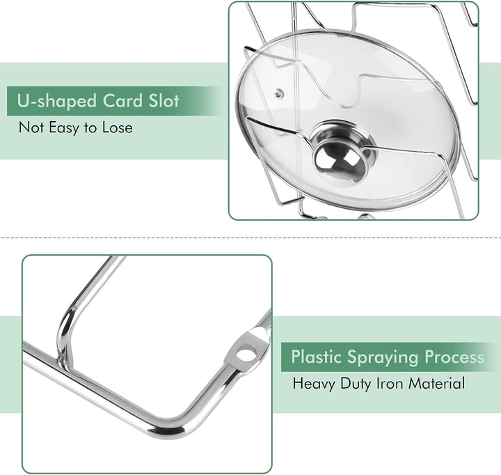 Vertikaler Topfdeckelhalter, Pfannendeckelregal für Küche, Praktischer Küchenorganizer, Aufbewahrung