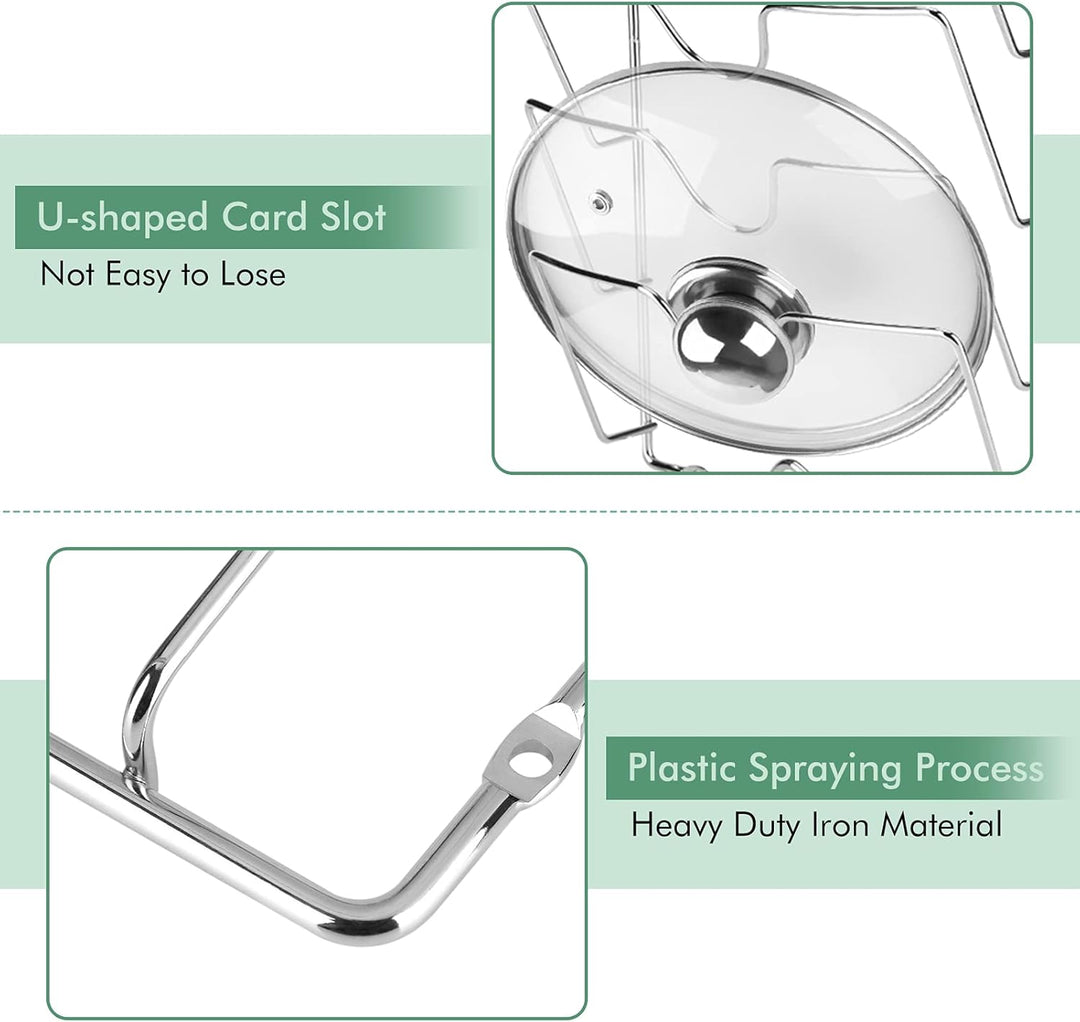 Vertikaler Topfdeckelhalter, Pfannendeckelregal für Küche, Praktischer Küchenorganizer, Aufbewahrung